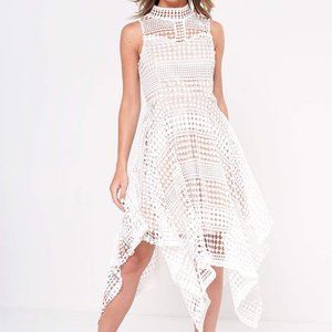 Suzy Shier Handkerchief Lace Dress